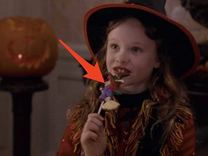 The lollipop that Allison gives Dani looks like one of the Sanderson sisters.