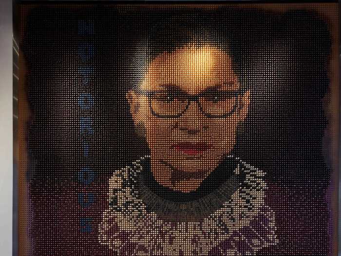 The idea to create the Ruth Bader Ginsburg portrait using tampons came to Sheehan in a dream. "I woke up in the middle of the night, and it was all about tampons," she told Insider.