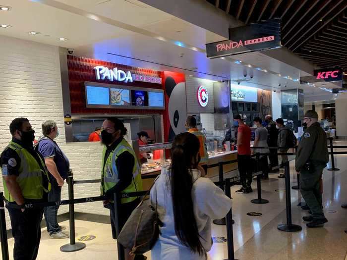 This was the only restaurant open in an otherwise empty food court in LAX.