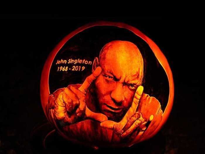 This pumpkin honors John Singleton, who