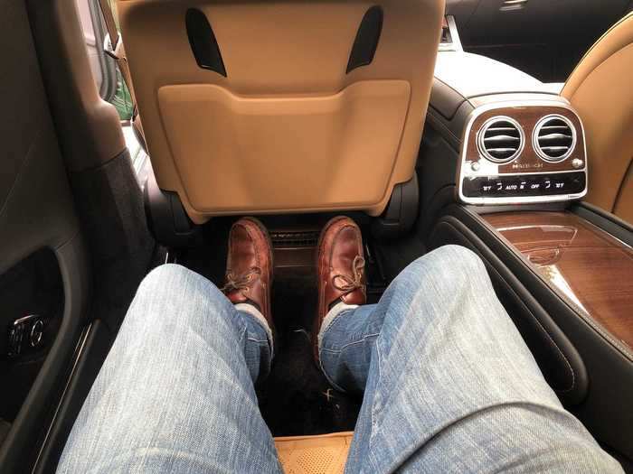 Legroom is spectacular, and the seats are effectively recliners, heated, with cupholder coolers.