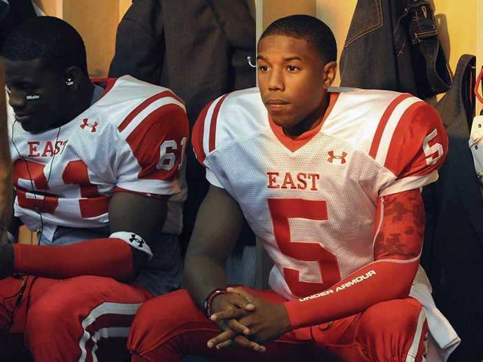 Michael B. Jordan made a late entrance on the show as troubled football player Vince Howard.