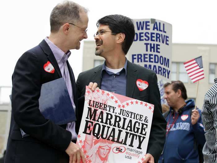 A federal judge in San Francisco struck down Proposition 8 in 2010, abolishing California