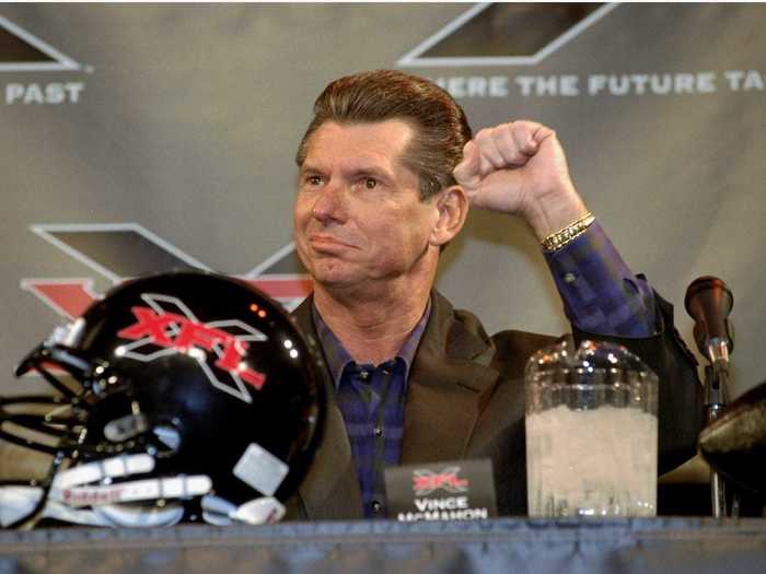 McMahon once spent $200 million to launch a new football league to rival the NFL.