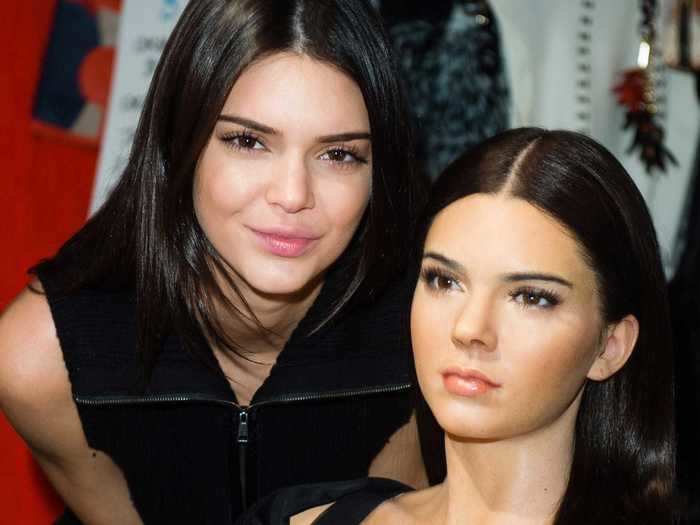 Kendall Jenner visited her wax figure at Madame Tussauds London.