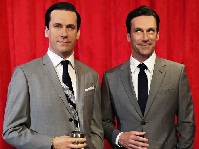 Jon Hamm looks too similar to his "Mad Men" wax figure at Madame Tussauds New York.