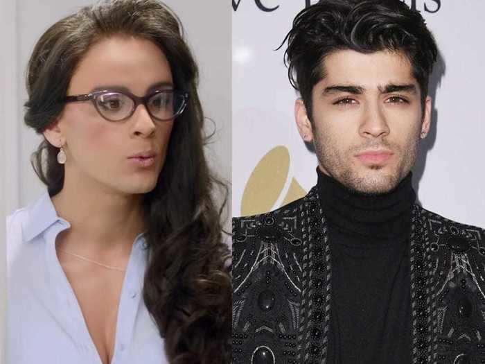 Zayn Malik, on the other hand, was transformed into a "sexy secretary."