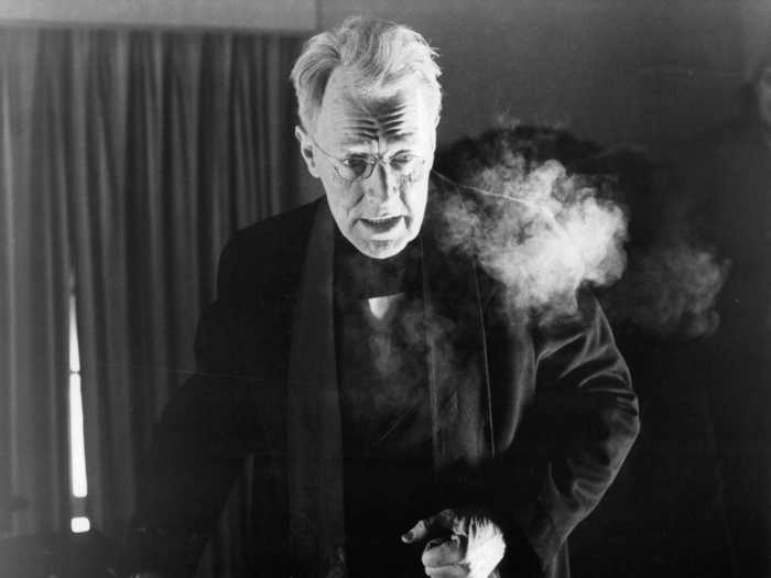 Actor Max Von Sydow, only 44 at the time, required hours of makeup to play the role of elderly Father Merrin.