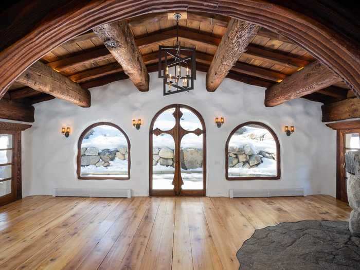 Bright stucco walls resemble the interior of an igloo ...