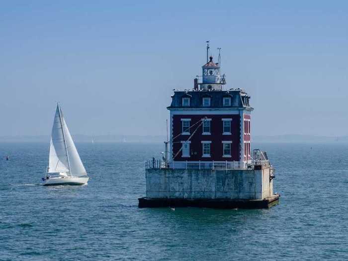 The New London Ledge Lighthouse in New London, Connecticut, is said to be haunted by the spirit of its former keeper.