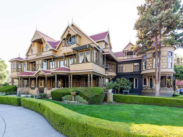 Winchester Mystery House in San Jose, California, was built by the widow of a famous gun manufacturer.