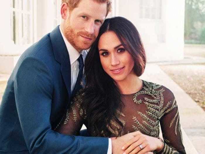 Markle wore a sheer Ralph & Russo gown with a full skirt valued at $75,000 for her and Prince Harry