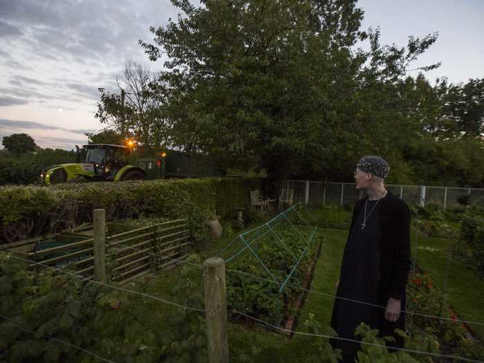 Denton, who lives in a modest house in a village in Lincolnshire, England, begins her days early by praying, feeding her cat, and tending to her vegetable garden.