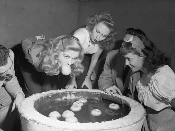 Bobbing for apples dates back to an ancient Roman festival called "Ponoma."