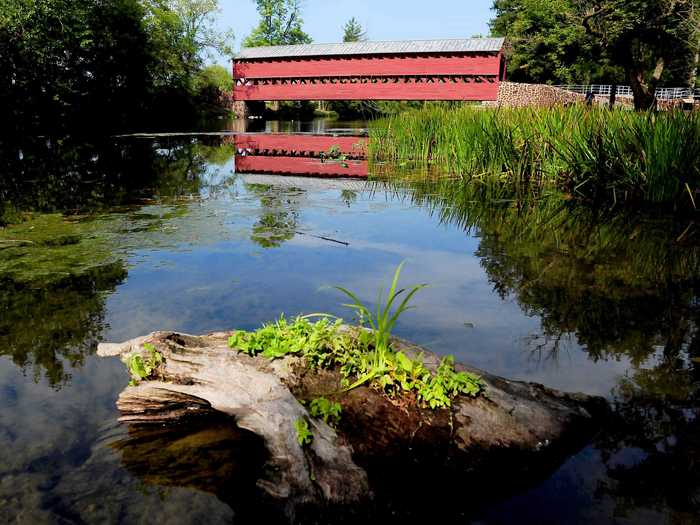 Union and Confederate troops used the Sachs Covered Bridge in Gettysburg, Pennsylvania, during the Civil War.