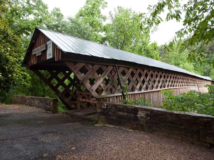 The Horton Mill Covered Bridge is one of three intact structures that make Blount County, Alabama, the state