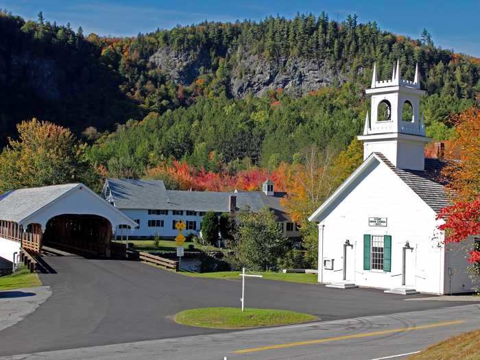 The Stark Covered Bridge in New Hampshire