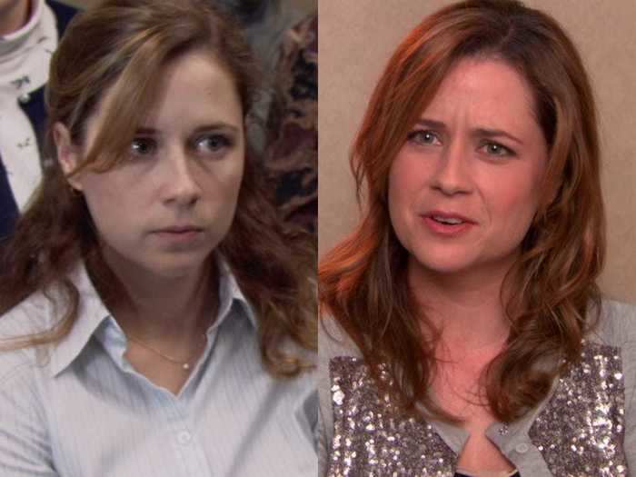 Pam Halpert (née Beesly) grew from a painfully shy receptionist to a confident wife and mother.