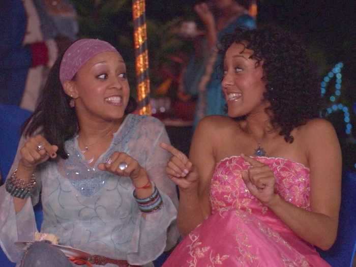 Tia and Tamera came up with one of the most memorable lines in the film themselves.