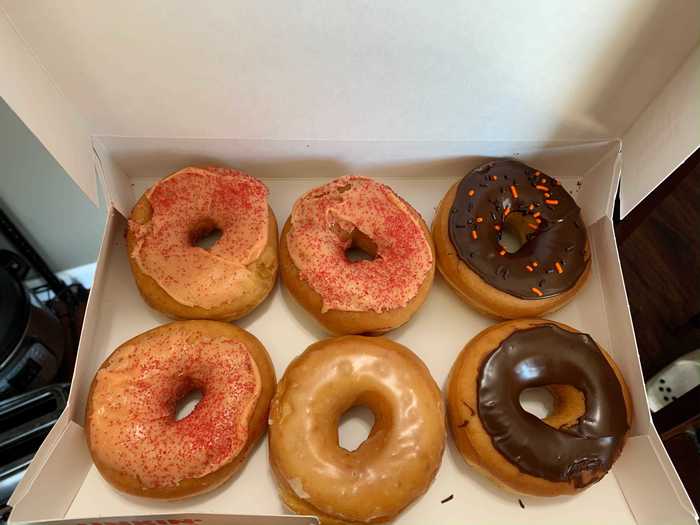 I ordered three ghost pepper donuts, plus some more traditional flavors as palate cleansers, just in case.