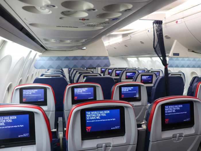 Small touches have also been introduced including the installation of hand sanitizer bottles outside each lavatory for easy access and extra cleaning supplies being stocked for flight attendants to use mid-flight if need be.