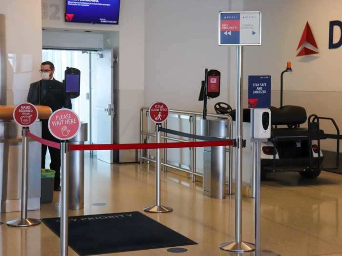 Back in the terminal, Delta then boards the aircraft from back to front.