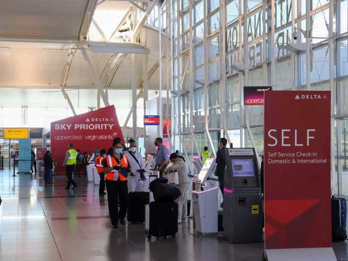 Before Delta passengers even arrive here at the terminal, they