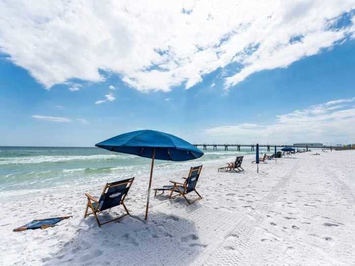 Fort Walton Beach, a small city in the Florida Panhandle, is known for its white-sand beaches and many golf courses and fishing opportunities.