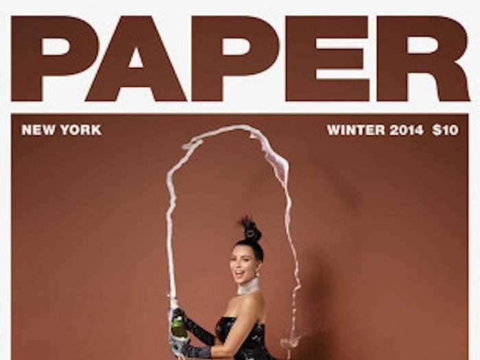 Kim covered Paper Magazine in November 2014.