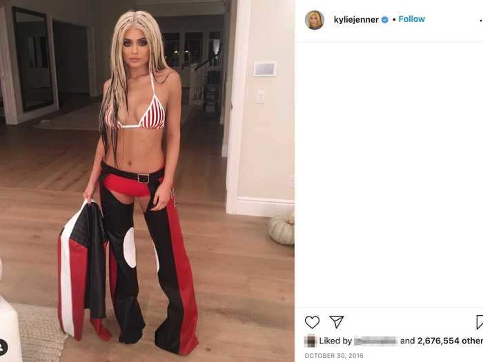 Kylie Jenner wore one of her best — and wildest — Halloween costumes in 2016.