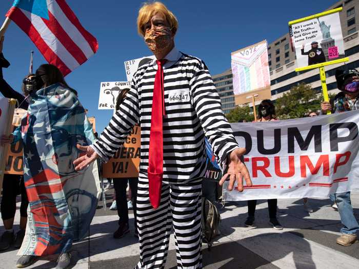 Other protesters sought to sent a sharper message to Trump.