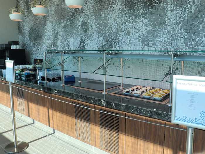 The lower floor also features a smaller buffet station, though the selection is slightly limited than the one above.