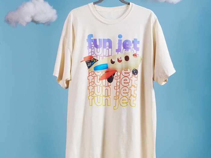 A Fun Jet t-shirt is very 70s, in an homage to the vintage toy.