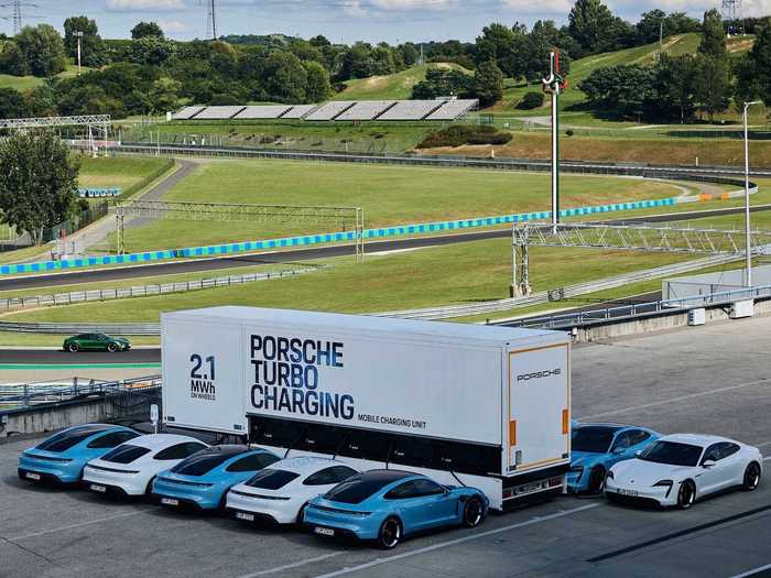 Porsche currently has seven of these charging trucks in its lineup.