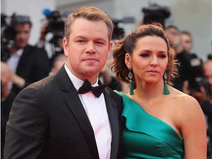 Matt Damon met Luciana Bozán Barroso while she was working as a bartender.