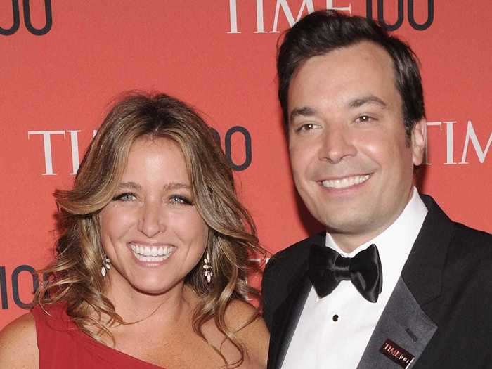 Jimmy Fallon and Nancy Juvonen, a producer, met on set.