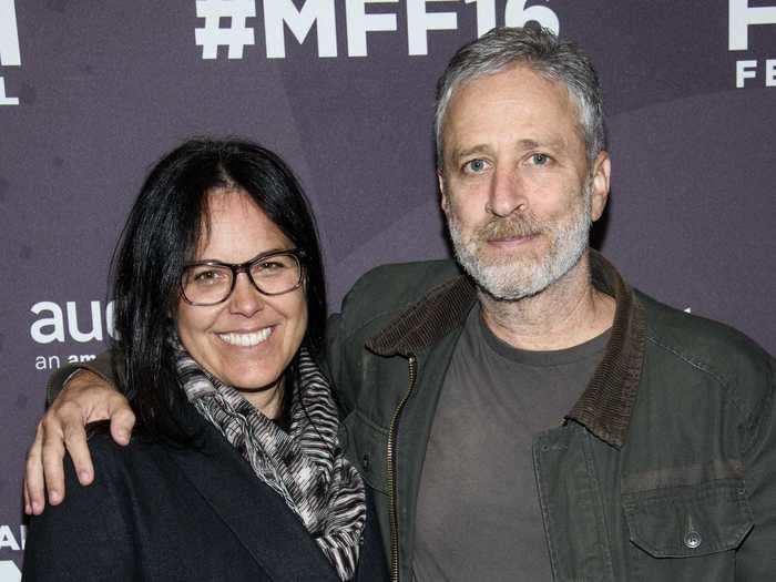 Jon Stewart and Tracey McShane met on a blind date.