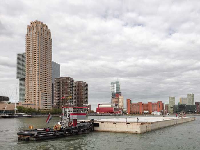 As sea levels rise, the office will float, rather than be flooded.