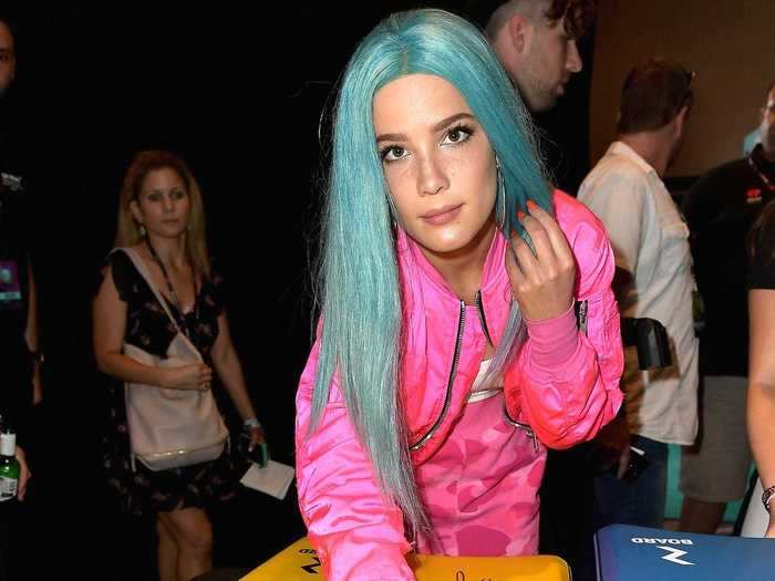 The singer Halsey has had a few colorful hairstyles.