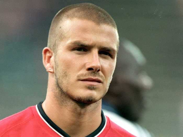 In 2000, however, he went completely bald for a soccer game.