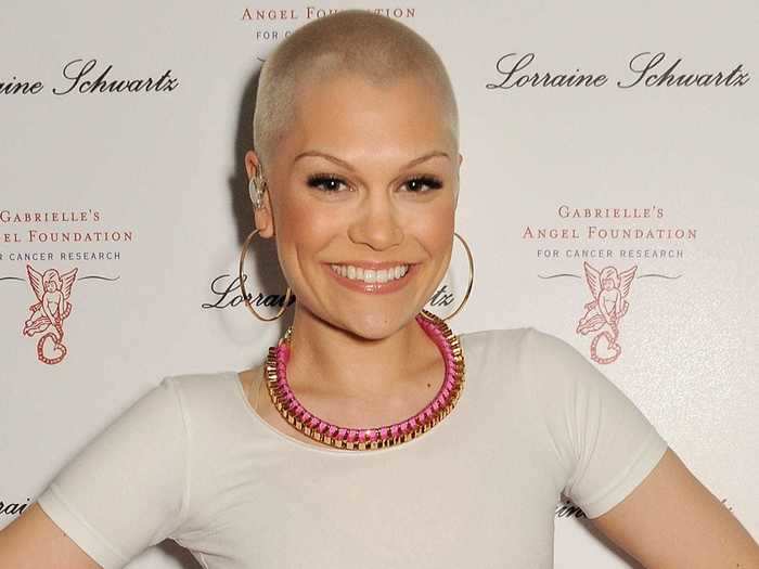 The singer switched things up in 2013 when she shaved her head for a charity fundraiser.