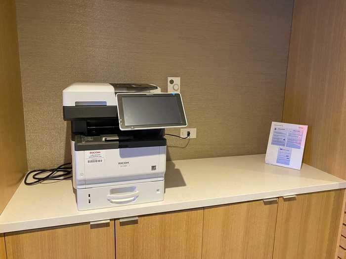 For business travelers, the printer and complimentary WiFi are still fully functional.