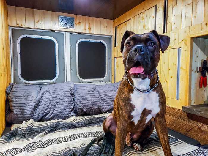 Instead, he saved room for a comfortable bed and still felt like he had plenty of extra space to move around. "You realize how much more time you spend outside of it than you do in it," Talley said about living in a vehicle.