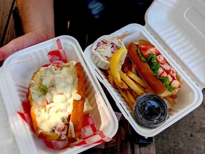 Both lobster rolls were very different, but each was delicious in its own way.