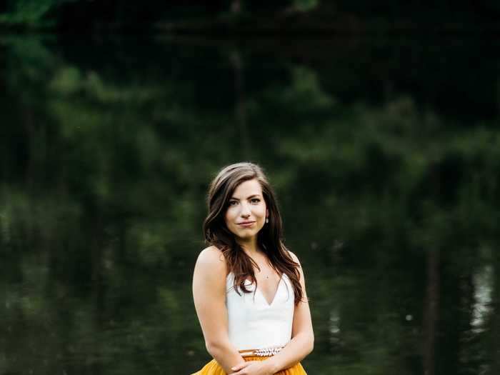 The colorful gown was a surprise to everyone at the wedding.