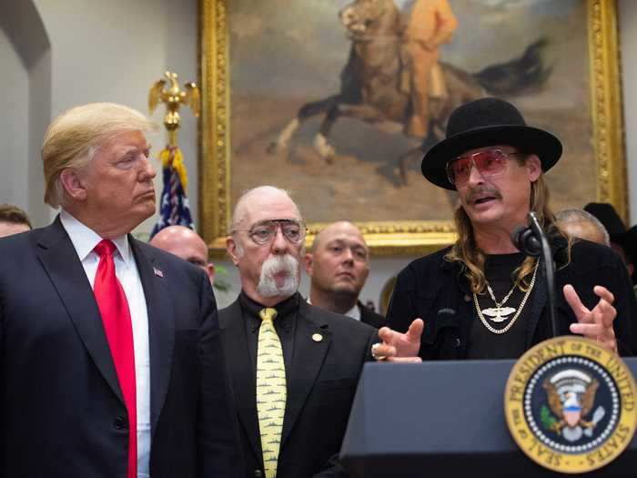 Alongside Donald Trump Jr., Kid Rock co-hosted a Trump rally in September in his home state of Michigan.