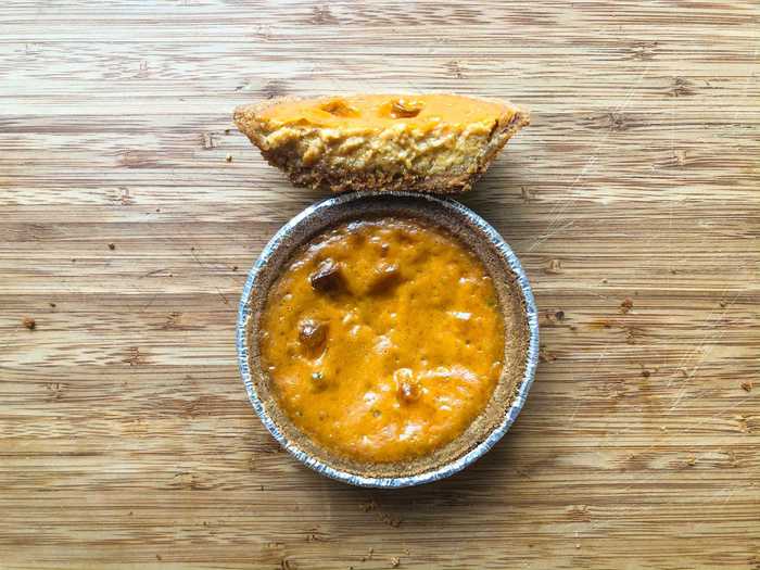 Pies with too much evaporated milk formed blisters on top.