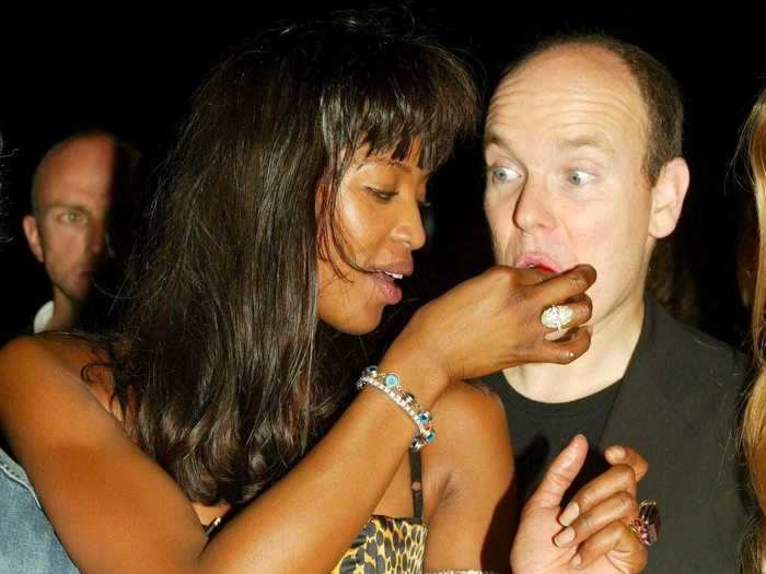 Naomi Campbell and the Prince of Monaco have shared PDA.