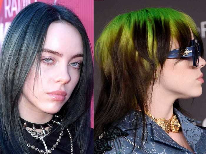 Billie Eilish debuted a neon mullet in 2019 — by accident.