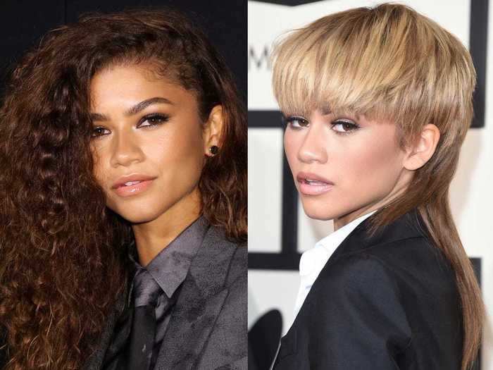 Zendaya opted for a traditional mullet at the 2016 Grammy Awards.